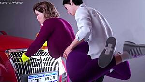 Apocalust 22 - Fastklämd styvmamma blir knullad! Hennes stora bröst skakar i garageanal.