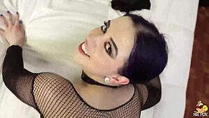 Busty Pornstar Larkin Love Performs Blowjob and Doggy Fuck in Lingerie POV Scene