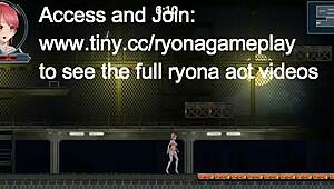 Rousse séduit homme robot dans jeu hentai érotique