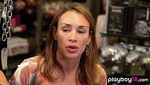 curious comedian kate quigley explores blowjob techniques with toys.