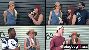 curious comedian kate quigley explores blowjob techniques with toys.