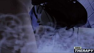 In Sims therapy, the gothic babysitter interacts with the big brother.