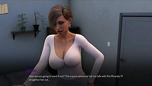 in this game, the character gets bound and explores the story of restraint