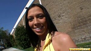 Rachel Starr's booty gets cum after doggystyle