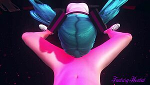 POV blowjob with Miku in the club