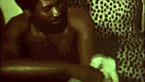 Vintage Interracial Threesome With Hairy Antique Group And Taboo Retro Action