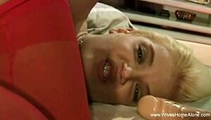 Blonde slut wife indulges in solo anal play with toys