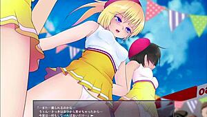 I exposed the play girl in this anime hentai game, part 1, it was so fun.