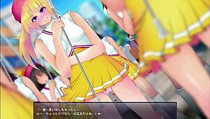 I exposed the play girl in this anime hentai game, part 1, it was so fun.