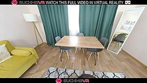 Hot brunette wild Frida moaning loud during hardcore VR sex! 🔥