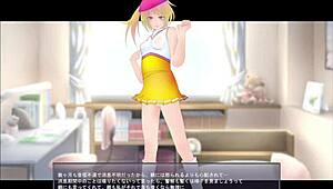 I exposed the play girl in this anime hentai game, part 1, it was so fun.