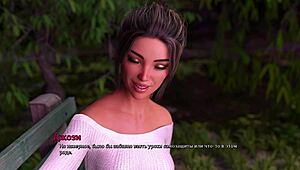 Walking with girlfriend, got our first kiss in anime game story