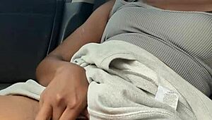 Naejae getting wedgies and cum action in a parked car, crazy stuff!