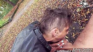 Man, I just picked up dis old German housewife in da park for outdoor banging!