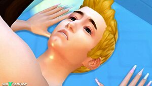 Liberty Lee rides in The Sims 4 game