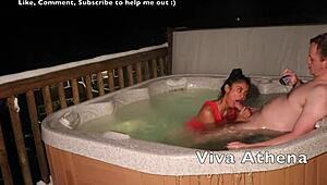 Slutty Asian teen, I’m sucking off the photographer in this hot tub.