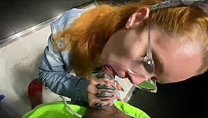 naughty neighbor sucking dick in the elevator while doorman watches me go crazy