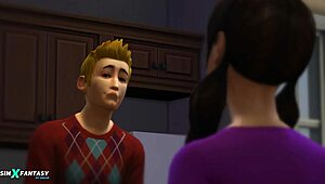 Liberty Lee rides in The Sims 4 game