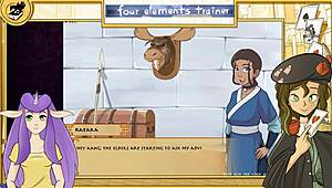 In Avatar, watch the lesbian orgy with big tits and anal