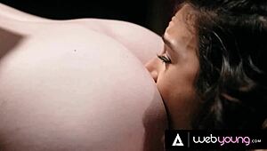 Teen Barista Hazel Moore Bangs Naughty Girlfriend at Work