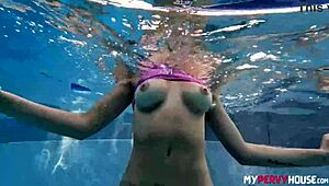 Trespassing for skinny dipping turns into stepsis sex with JC Wilds