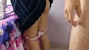 Schoolgirl Gets Hot for Teacher, Tasting Cum First Time in Homemade Clip!