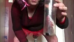 hey, i’m mark wright, a bisexual crossdressing sissy, chaining my bullsack, pissing in bottles, craving real cock in my ass