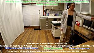 doctor tampa gives jasmine rose a humiliating gyno exam for university entry