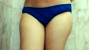 my new hot desi girlfriend has big natural boobs in bathroom