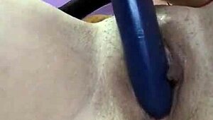 feel the good vibrations as i insert the toy into my shaved pussy.