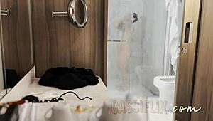 Blonde Milf's Homemade Blowjob with Big Tits Covered in Hot Cum