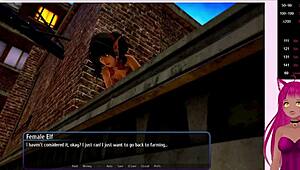 lewdneko plays harem hotel part 4, fucking maid anally in the game.