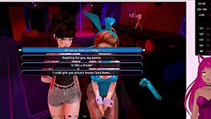 lewdneko plays harem hotel part 4, fucking maid anally in the game.