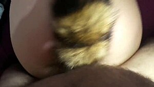 Hey, you wanna see me pounding this submissive newbie with a tight anal plug?