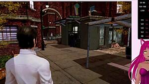 lewdneko plays harem hotel part 4, fucking maid anally in the game.