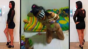 i can't stop feeling humiliated as samanta, bound and forced to suck in my room