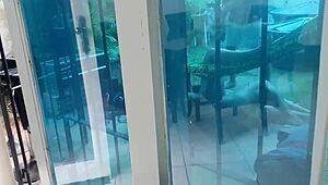 I filmed my cuckold neighbor watching his latina wife get her big ass fucked by huge penises