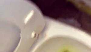 i piss in my underwear and pour blue soap on his cock