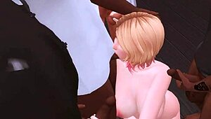 gwen stacy takes bbc gangbang behind spider man’s back