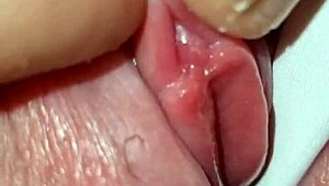 Hiding Behind Her Stunning Cameltoe, I Tease Her Tiny Clit Until She Cums Hard.