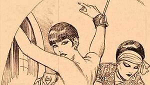 vintage erotic illustration with unique retro charm