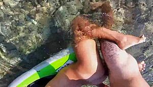 they went wild with anal orgasm on a sup in nature.