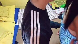 spying on my cousin in pajamas, then banging her hard in bed