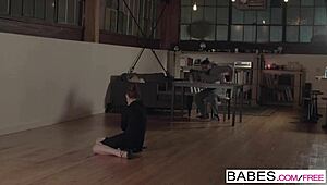 kassondra raine falls for stallion in a steamy black babe scene.