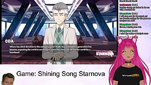 lewdneko plays shining song starnova aki route part 2 with petite hentai fun