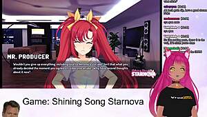 lewdneko plays shining song starnova aki route part 2 with petite hentai fun