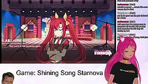 lewdneko plays shining song starnova aki route part 2 with petite hentai fun