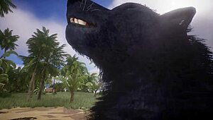 pov of two gay wolves banging hard in wild forest