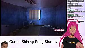 lewdneko plays shining song starnova aki route part 2 with petite hentai fun