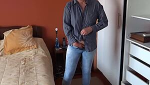 Hidden Camera Captures Wife’s Stepmother Dressing and Groping Herself